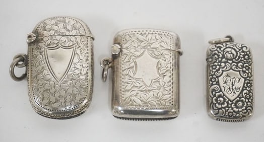 REPOUSSE STERLING MATCH SAFES