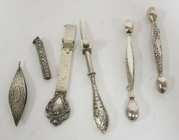 ASSORTED STERLING SILVER SEWING ITEMS