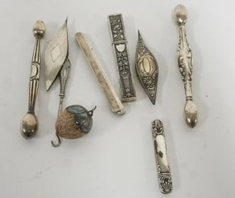 ASSORTED STERLING SILVER SEWING ITEMS