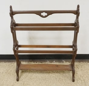 WALNUT VICTORIAN TOWEL RACK