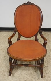 ANTIQUE ROSEWOOD NURSING ROCKER