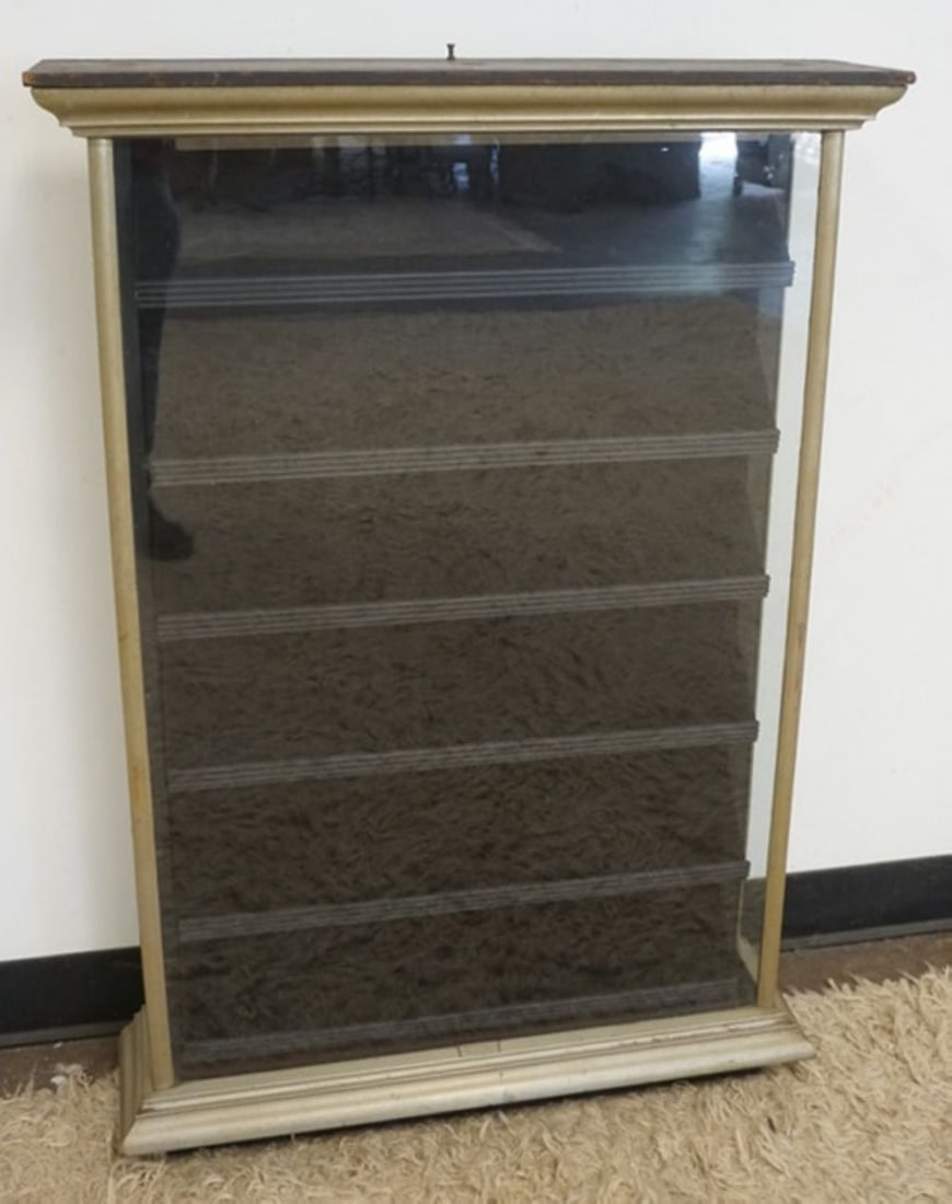 NICKEL PLATED DISPLAY CABINET W H GROVE (1 of 5)