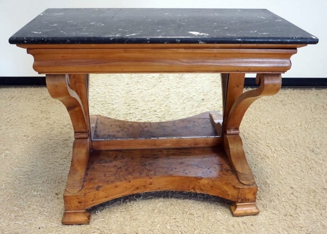 BIEDERMEIER MARBLE TOP CONSOLE (1 of 4)