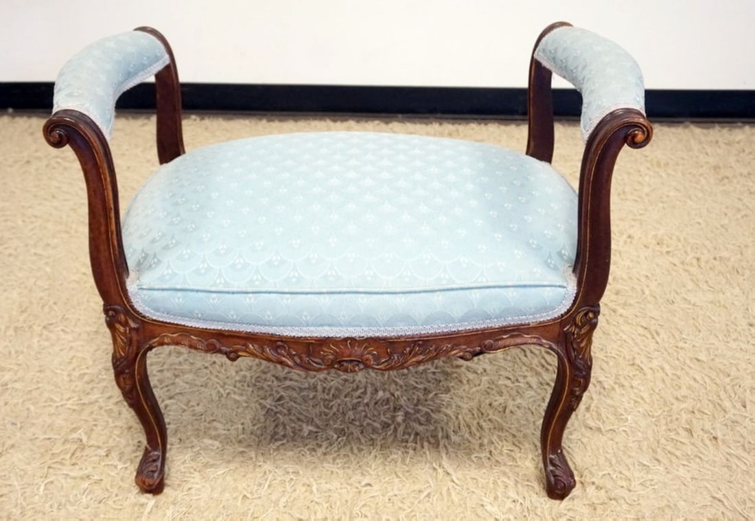 CAARVED UPHOLSTERED BENCH (1 of 5)