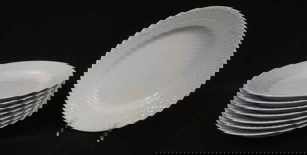 ROYAL COPENHAGEN WHITE HALF LACE 8-10 IN BOWLS: ROYAL COPENHAGEN WHITE HALF LACE 8-10 IN BOWLS