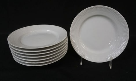 ROYAL COPENHAGEN WHITE HALF LACE SHALLOW BOWLS