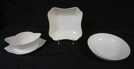 ROYAL COPENHAGEN WHITE HALF LACE 3 PIECE GROUP