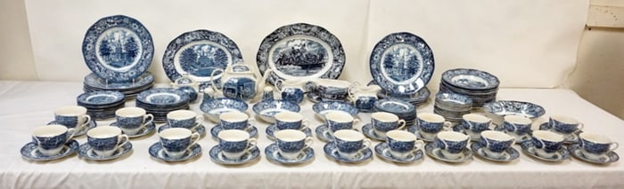 LIBERTY BLUE STAFFORDSHIRE DINNERWARE