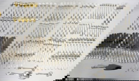 TIFFANY STERLING SILVER *WINTHROP* FLATWARE SET