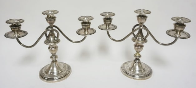 STERLING SILVER CANDELABRAS