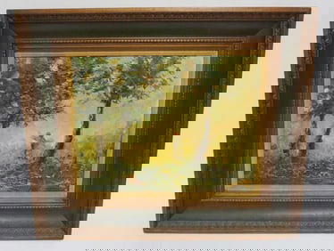 ARTIST SIGNED ABSTRACT OIL ON BOARD