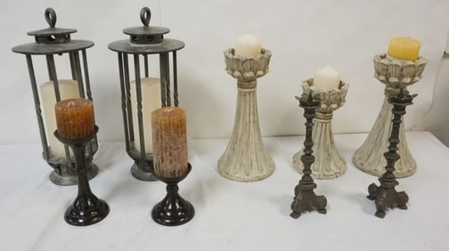 ASSORTED DECORATIVE CANDLESTICKS
