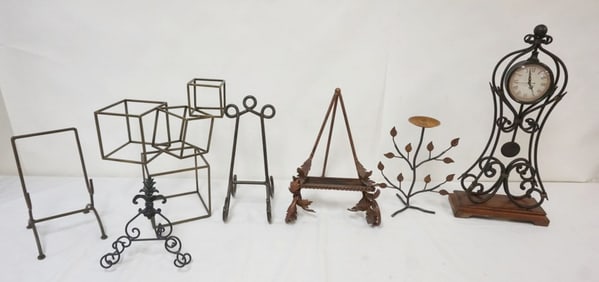ASSORTED WROUGHT METAL ITEMS