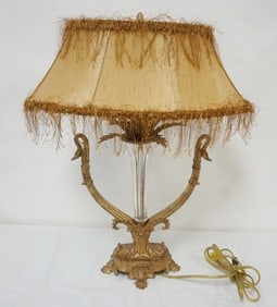 FEDERICK COOPER METAL AND GLASS LAMP