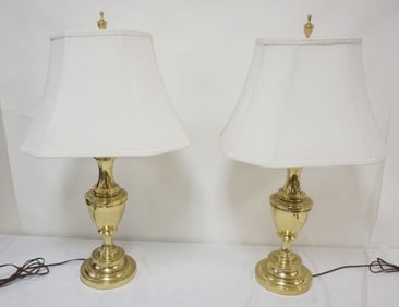 STIFFEL BRASS TABLE LAMPS