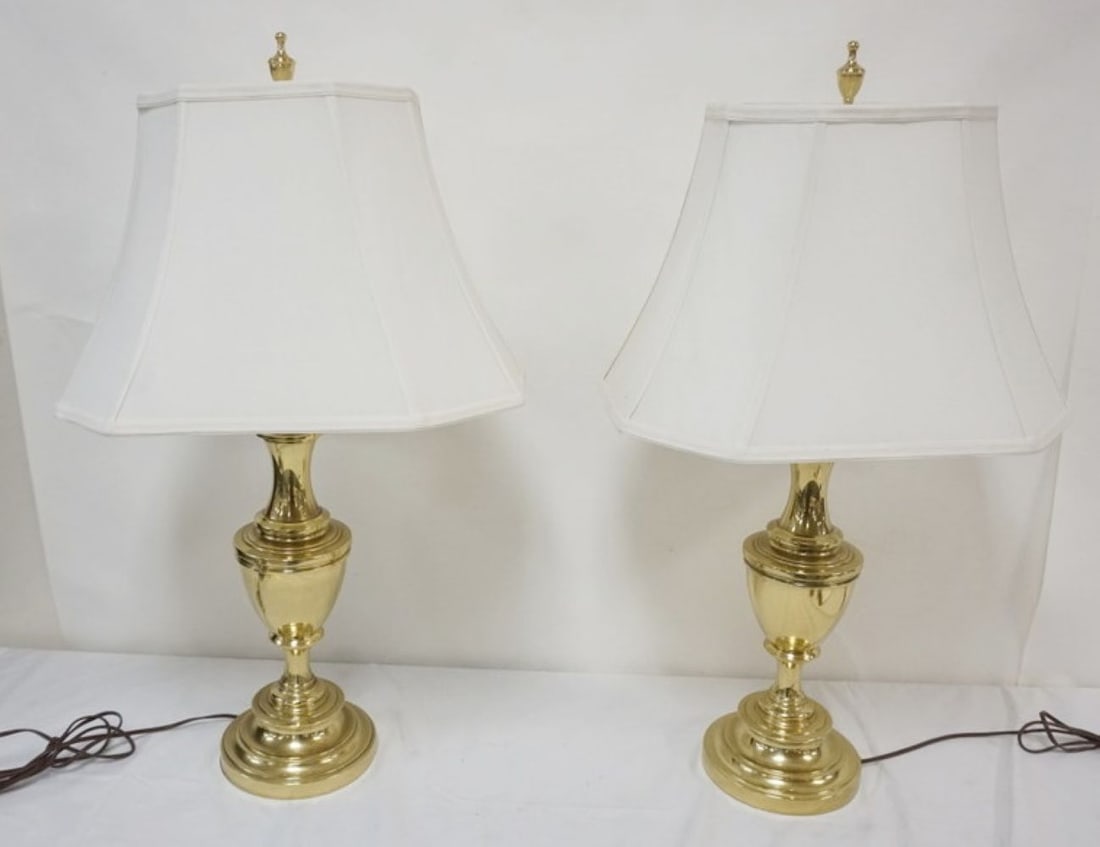 STIFFEL BRASS TABLE LAMPS (1 of 3)