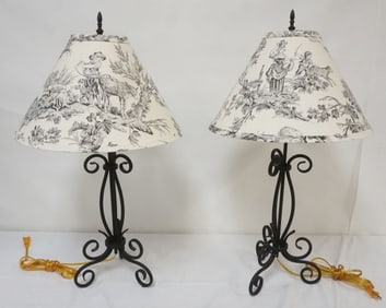 WROUGHT METAL BASED TABLE LAMPS
