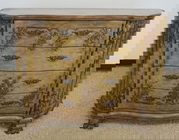 CONTEMPORARY PAINT DECORATED CREDENZA