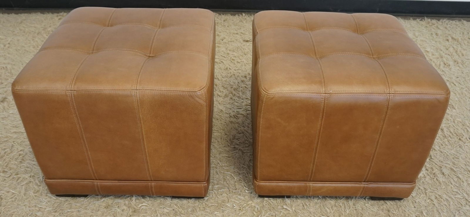 BALLARD LEATHER OTTOMANS (1 of 7)