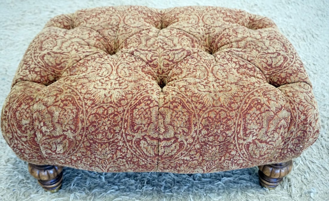 UPHOLSTERED TUFTED TOP OTTOMAN (1 of 3)