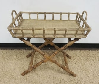 FAUX BAMBOO TRAY TABLE