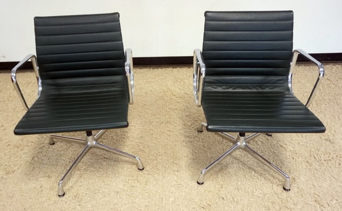 EAMES ALUMINUM CHAIRS: EAMES ALUMINUM CHAIRS, EACH APPROXIMATELY 23 IN X 21 IN X 33 IN H