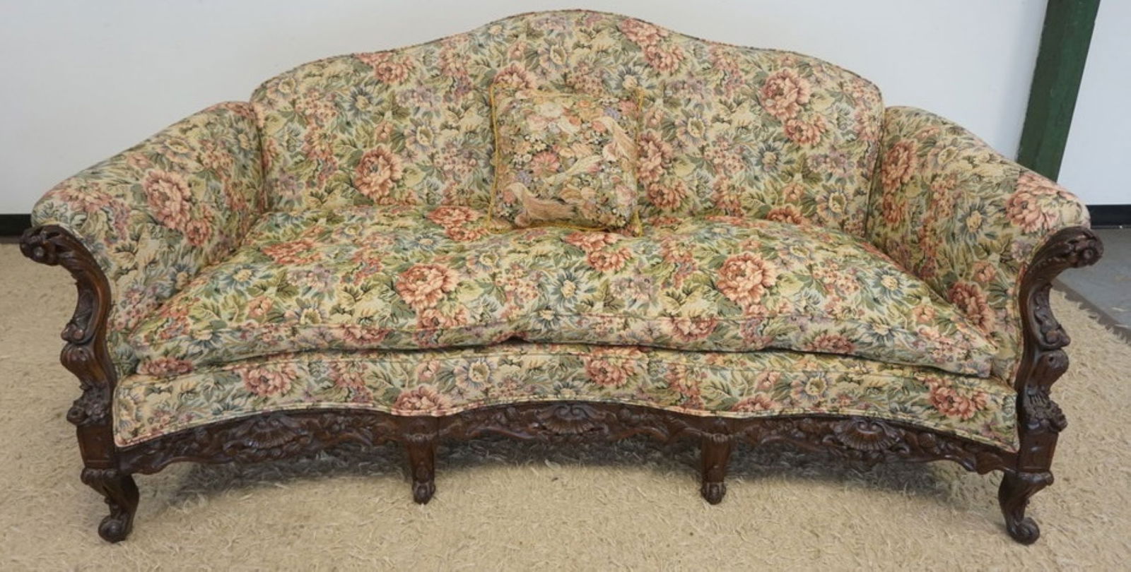 FLORAL UPHOLSTERED SOFA (1 of 7)