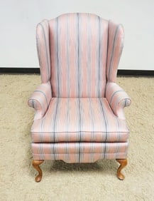 UPHOLSTERED WING BACK CHAIR
