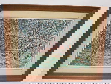 ELSIE JONES ABSTRACT OIL PAINTING ON BOARD