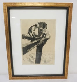 JAMES E ALLEN LITHOGRAPH