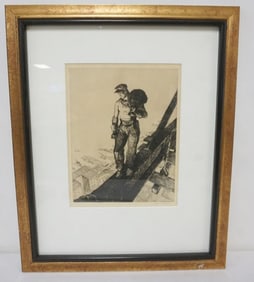 JAMES E ALLEN LITHOGRAPH
