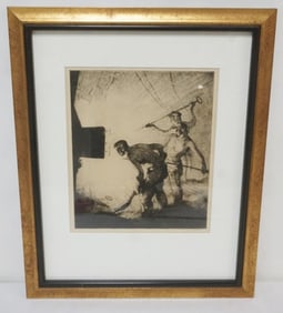 JAMES E ALLEN LITHOGRAPH