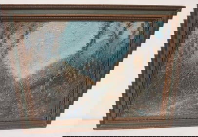 ARTIST SIGNED ABSTRACT OIL PAINTING ON BOARD