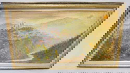 ARTIST SIGNED ABSTRACT OIL PAINTING