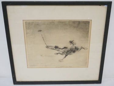 SIGNED ABSTRACT ETCHING