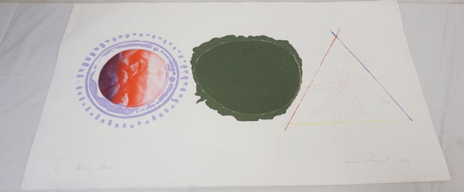 JAMES ROSENQUIST PRINT: JAMES ROSENQUIST SIGNED AND NUMBERED PRINT *SWING SCREEN* 67/78, APPROXIMATELY 23 IN X 40 IN