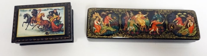 RUSSIAN LACQUERED BOXES