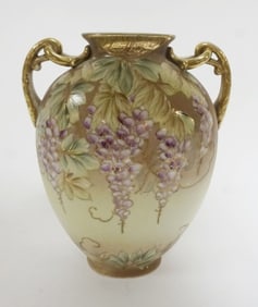 HAND PAINTED FLORAL VASE