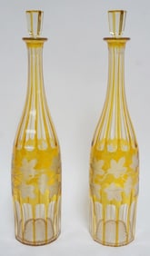 BOHEMIAN GLASS DECANTORS
