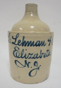 ANTIQUE L LEHMAN & CO SCRIPT JUG