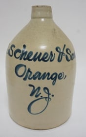 ANTIQUE S SCHEVER & SONS SCRIPT JUG