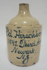 ANTIQUE ED HIRSCHORN SCRIPT JUG