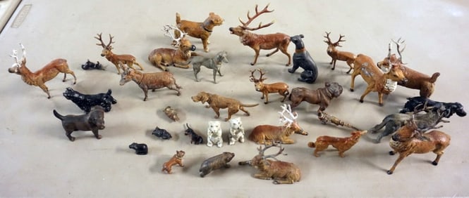 ASSORTED VINTAGE CAST METAL ANIMALS