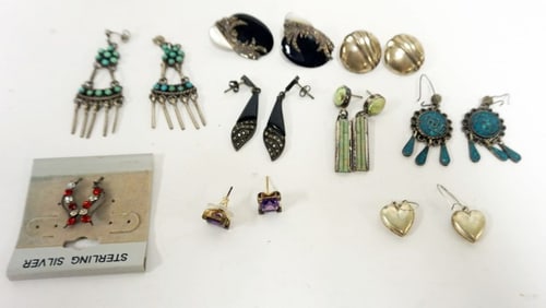 ASSORTED STERLING EARRINGS