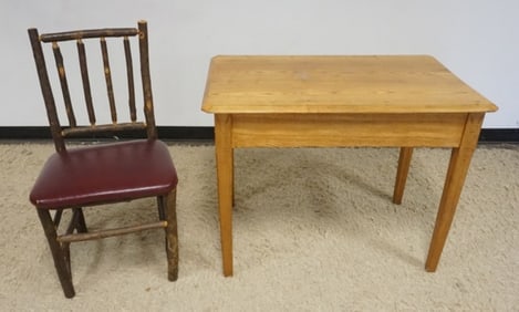 ADIRONDACK CHAIR AND CHESTNUT TABLE