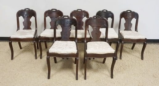 ANTIQUE EMPIRE SLIP SEAT CHAIRS