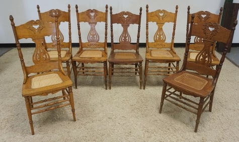 7 OAK CHAIRS