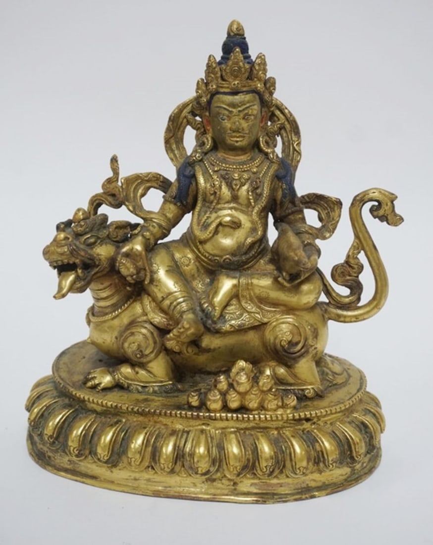 GILT METAL FINISHED BUDDHA FIGURE (1 of 5)