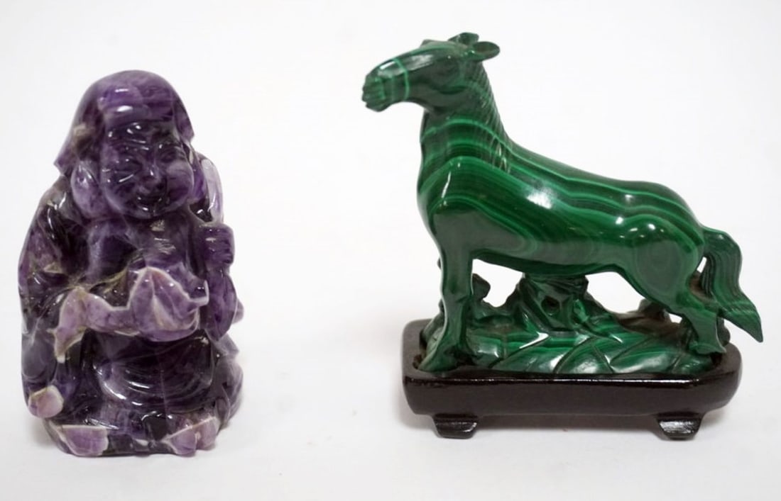 CARVED ASIAN STONE FIGURES (1 of 3)