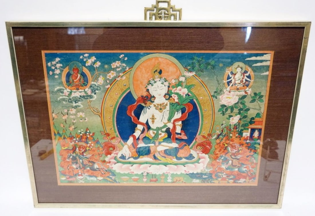 THANGKA HAND PAINTED FRAMED (1 of 16)